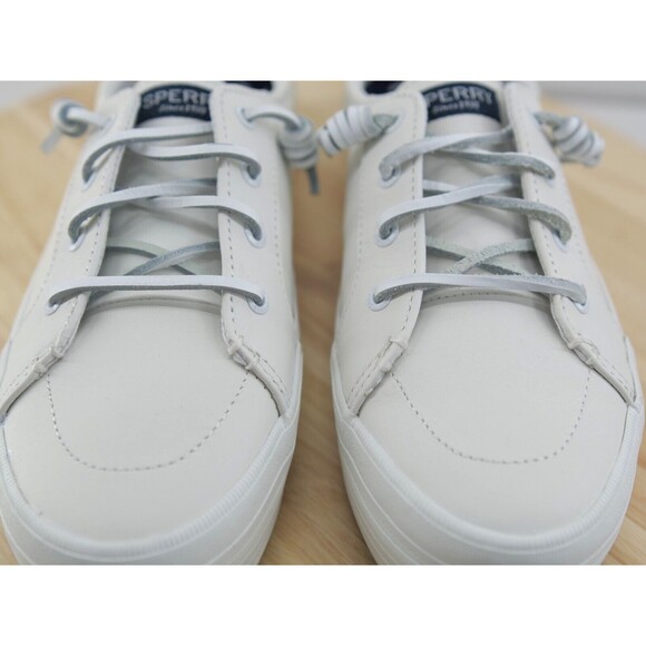 Sperry Women's Crest Vibe Platform Leather Sneaker‎ White 8.5 - Picture 6 of 16